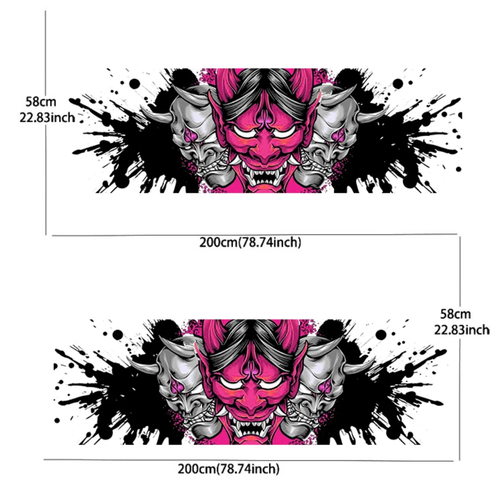 Devil mask splash latte sticker car sticker full body decal decoration scratch protection car sticker waterproof car vinyl wraps