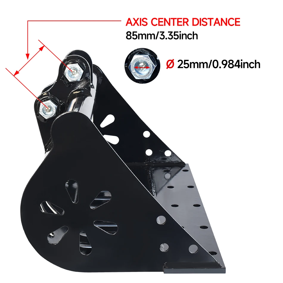 Mini Excavator 600mm Hollow Bucket, Small Excavator Bucket Attachment, Excavator Accessories, Suitable For 1-3 Ton Mini Digger