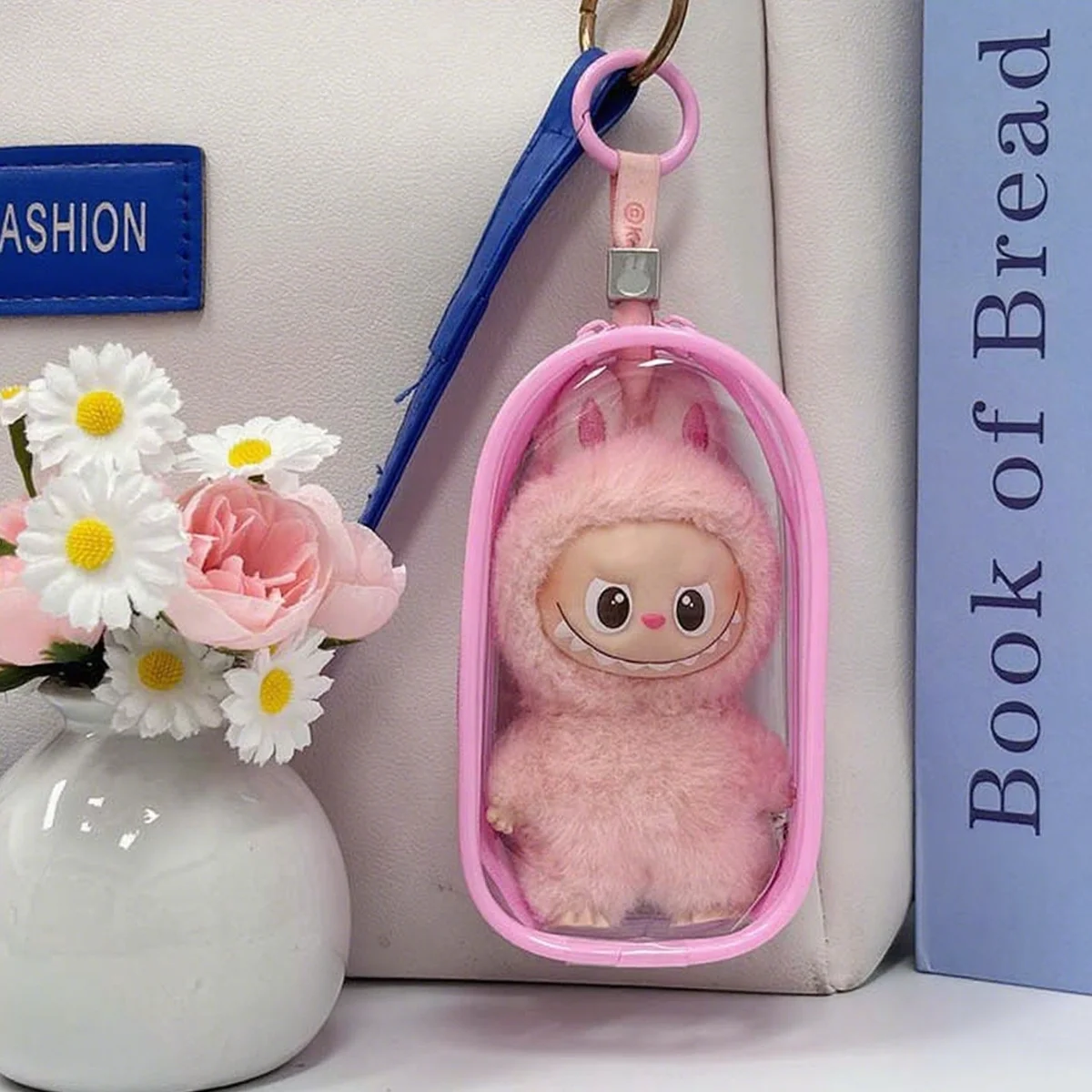 【No Doll】Display Bag Organizer Box For Mini Labubu 4.0  Love Series Colorful Protector Case Dolls Accessories