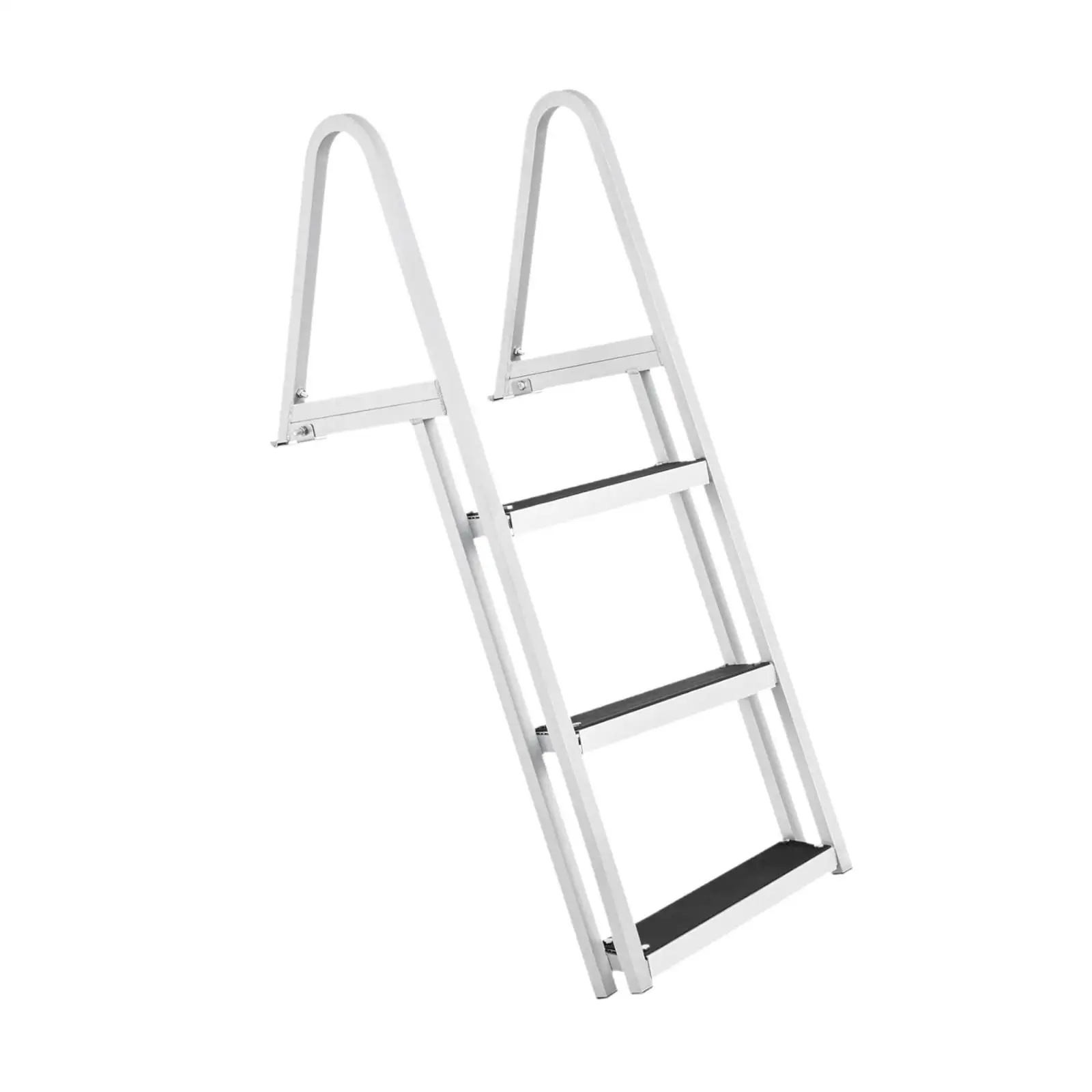 

Aluminum Swim Ladder Marine Ship Boarding Easy to Install with Wide Step & Nonslip Tread Lake Replaces Professional Dock Ladder