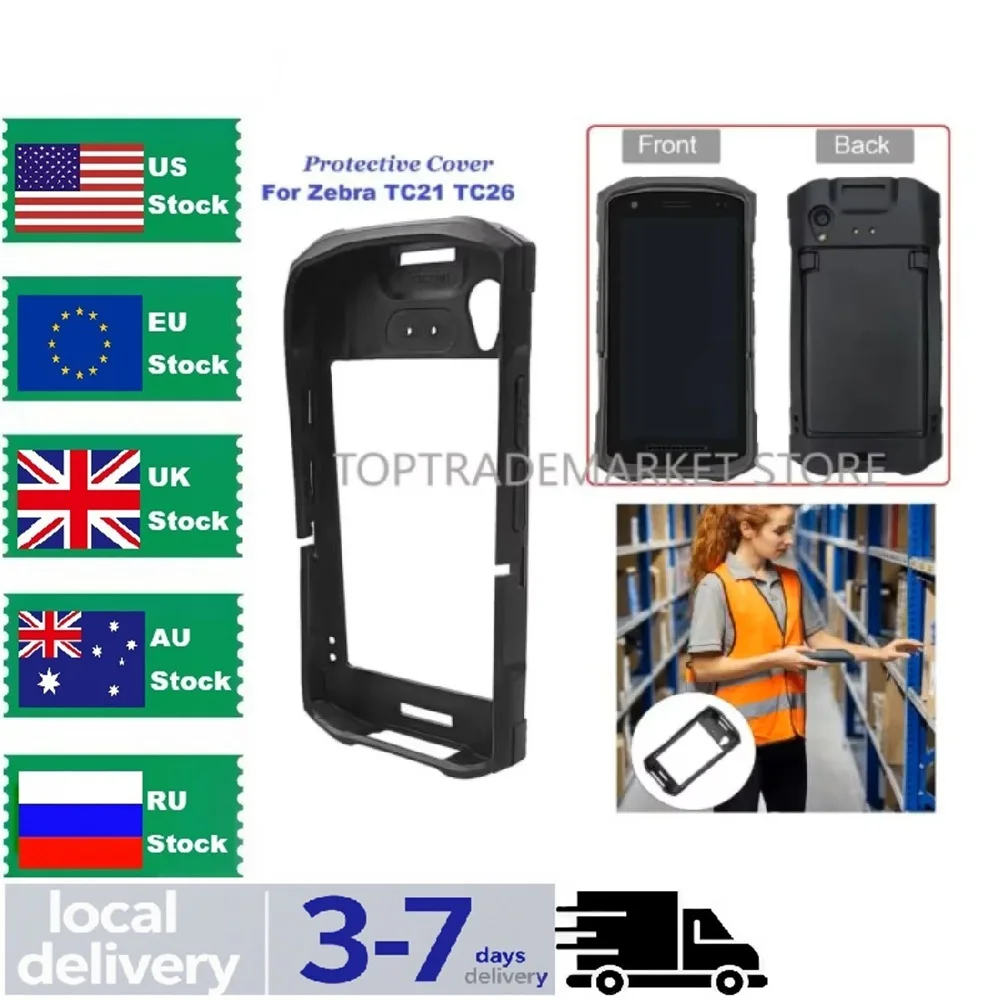 Scanner Protective Cover Case Rugged Bumper Boot For Zebra TC21 TC26 Computer