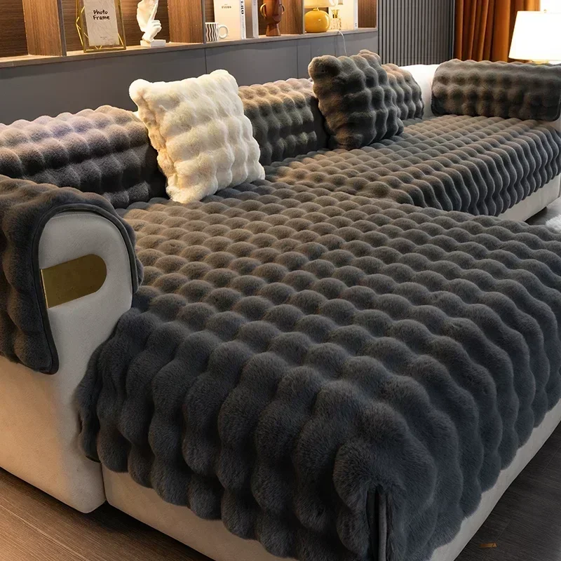 Plush Sofa Cover Funda Sillon Capa De Sofa 2 E 3 Lugares Fundas Sofas De Dos Y Tres Plazasr Winter Couch Seat Covers for Sofas