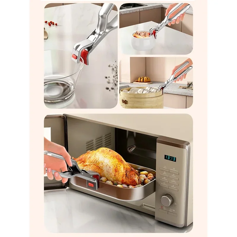 Heated plate clamp with a clip can prevent burns and can be adjusted to multiple angles
