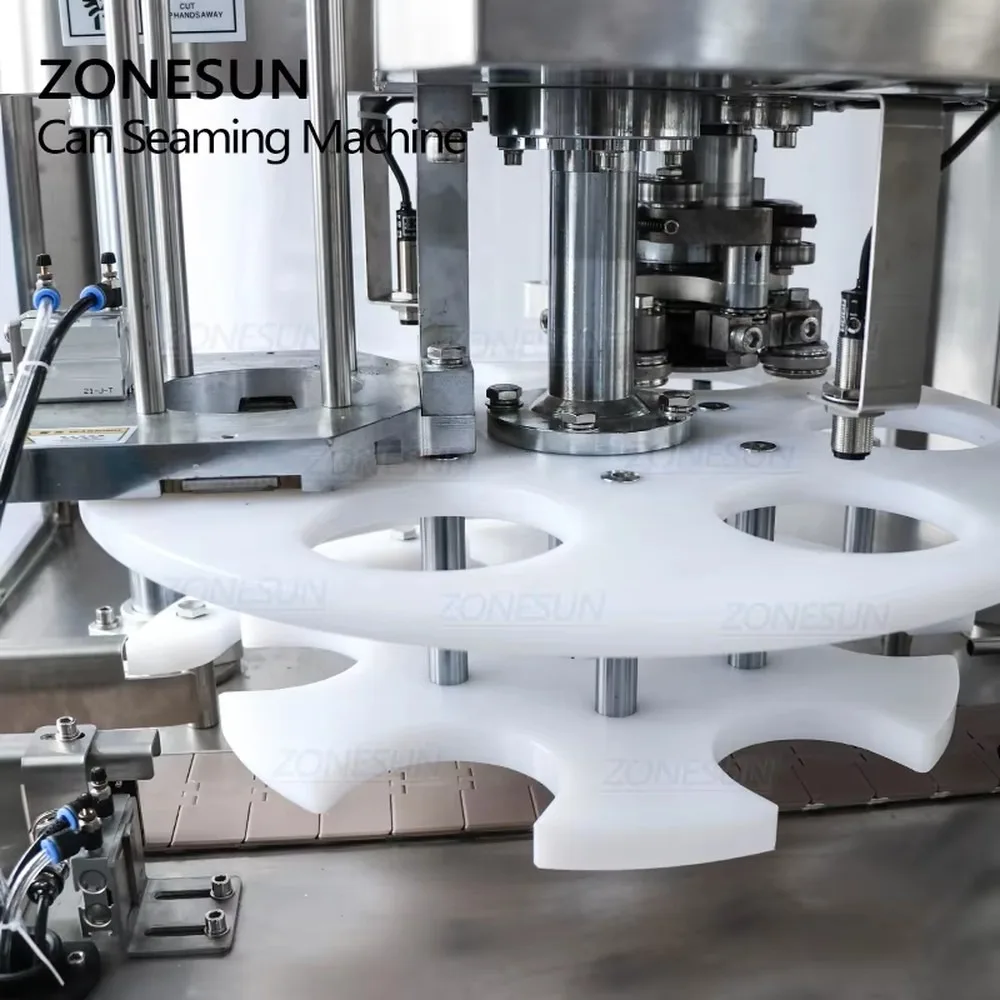 ZONESUN Automatic Tin Aluminum Can Capping Sealing Machine Food Packing Equipment