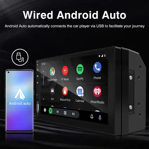 7Inch Carplay Android Auto Player IPS Touch Screen HD Automotive Multimedia Car MP5 Player USB FM Bluetooth TF Card 2 Din Stereo 8 best sales carplay double din - №1