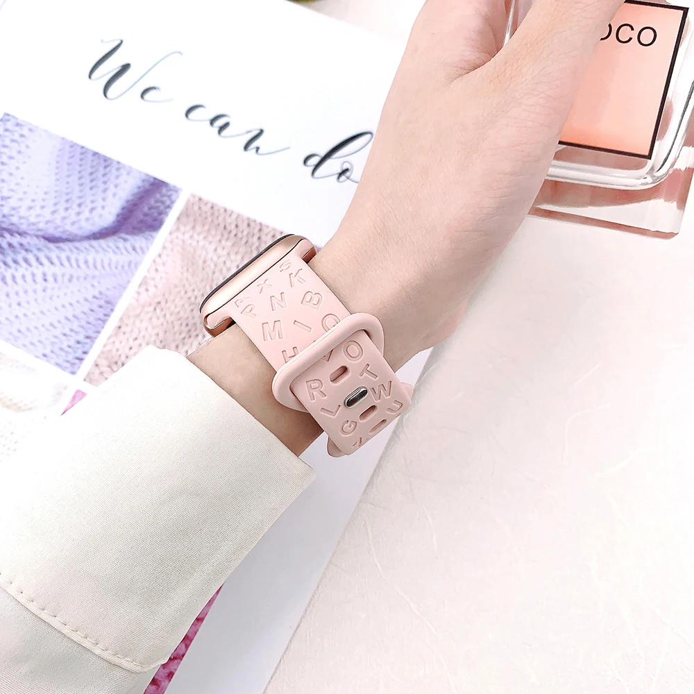 حزام سيليكون لساعة أبل 44 مللي متر 46 مللي متر 40 مللي متر 45 مللي متر 42 مللي متر 41 مللي متر 38 مللي متر كوريا سوار iWatch سلسلة 10 SE 9 8 7 6 Ultra 2 49 مللي متر