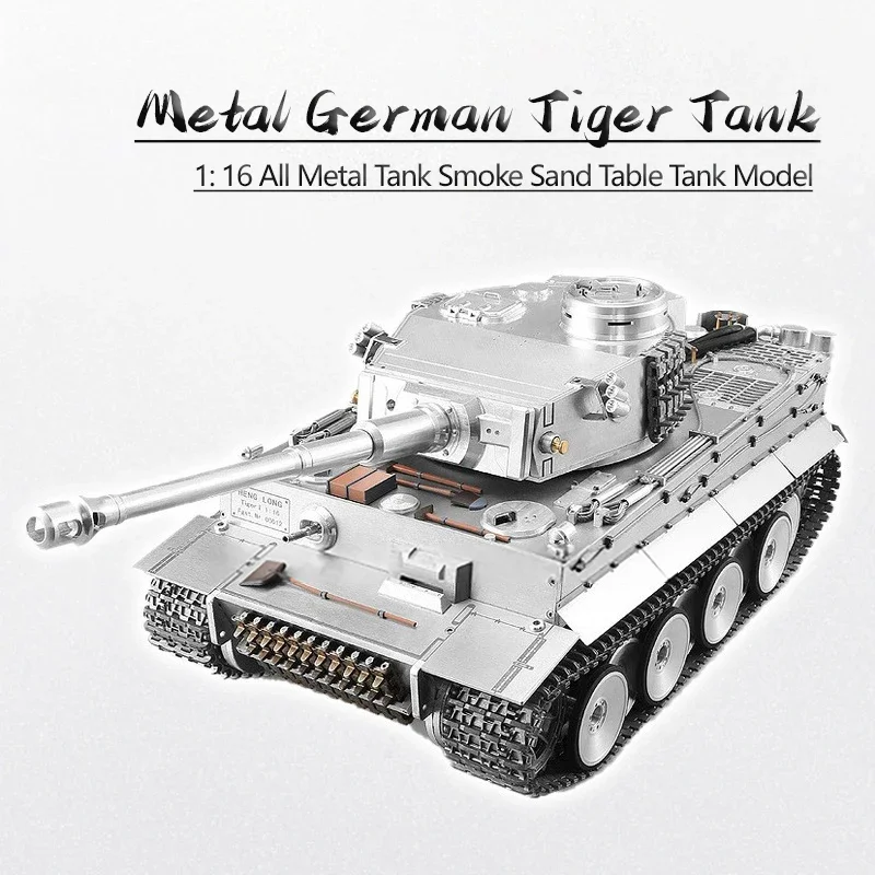 Heng Long-tanque de Metal Tiger I Rtr Rc 1/16 Pro, modelo Th05247, torreta de Metal, 3818