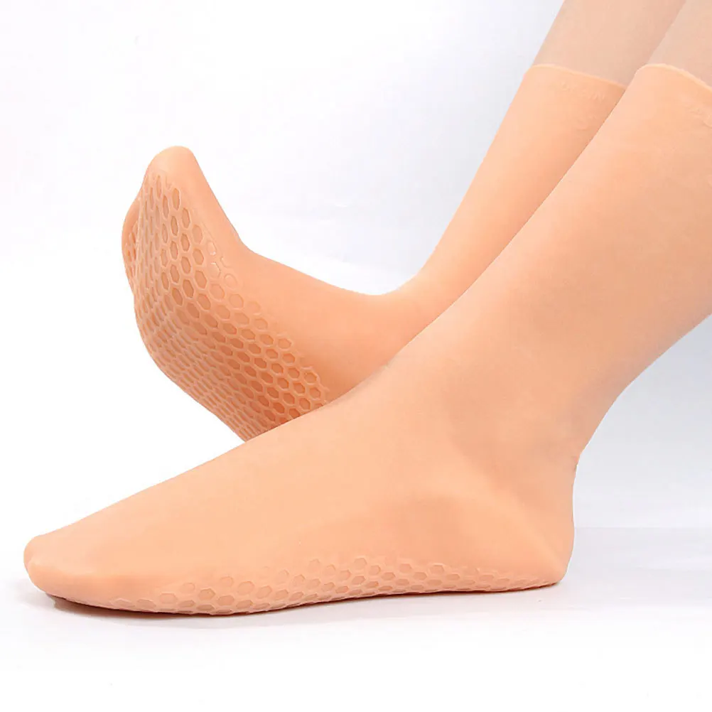 

1Pair Silicone Foot Socks Moisturizing Soft Comfortable Honeycomb Cushioning Reusable Foot Care Socks for Dry Cracked Feet