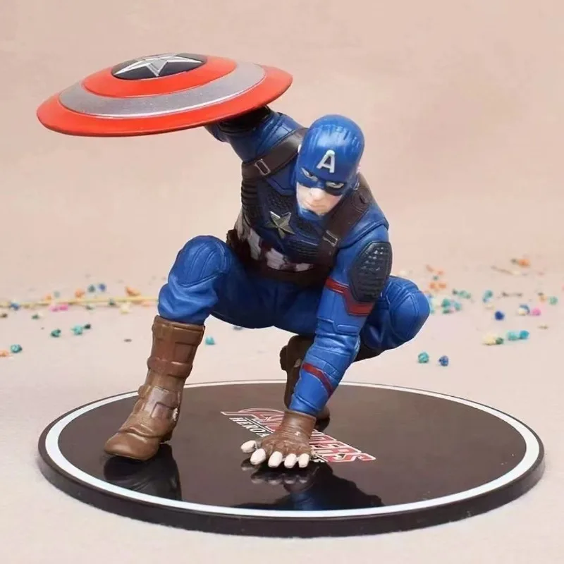 Anime vingadores figura homem de ferro capitão américa homem-aranha veneno marvel periférico meninos desktop carro ornamentos presente atacado
