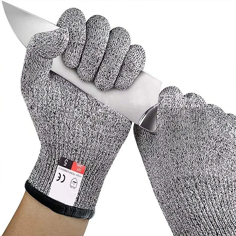 Grade 5 HPPE Cut-resistant Gloves Kitchen Gardening Gloves Children's Woodworking Carving Multi-functional Cut-resistant Gloves