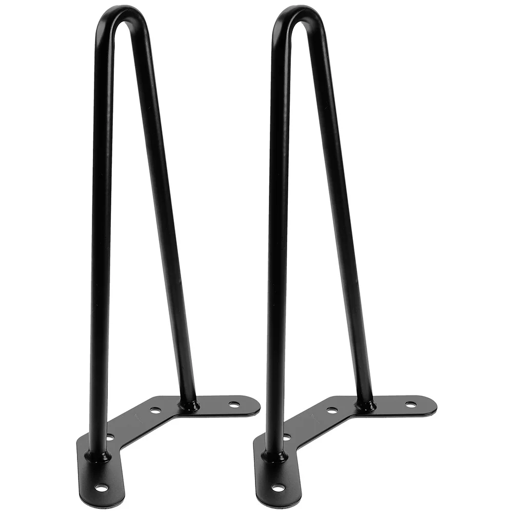 Pernas de mesa em grampo de cabelo, 2 peças, metal simplificado, durável, substituição de móveis, pernas para mesa de café, mesas de café