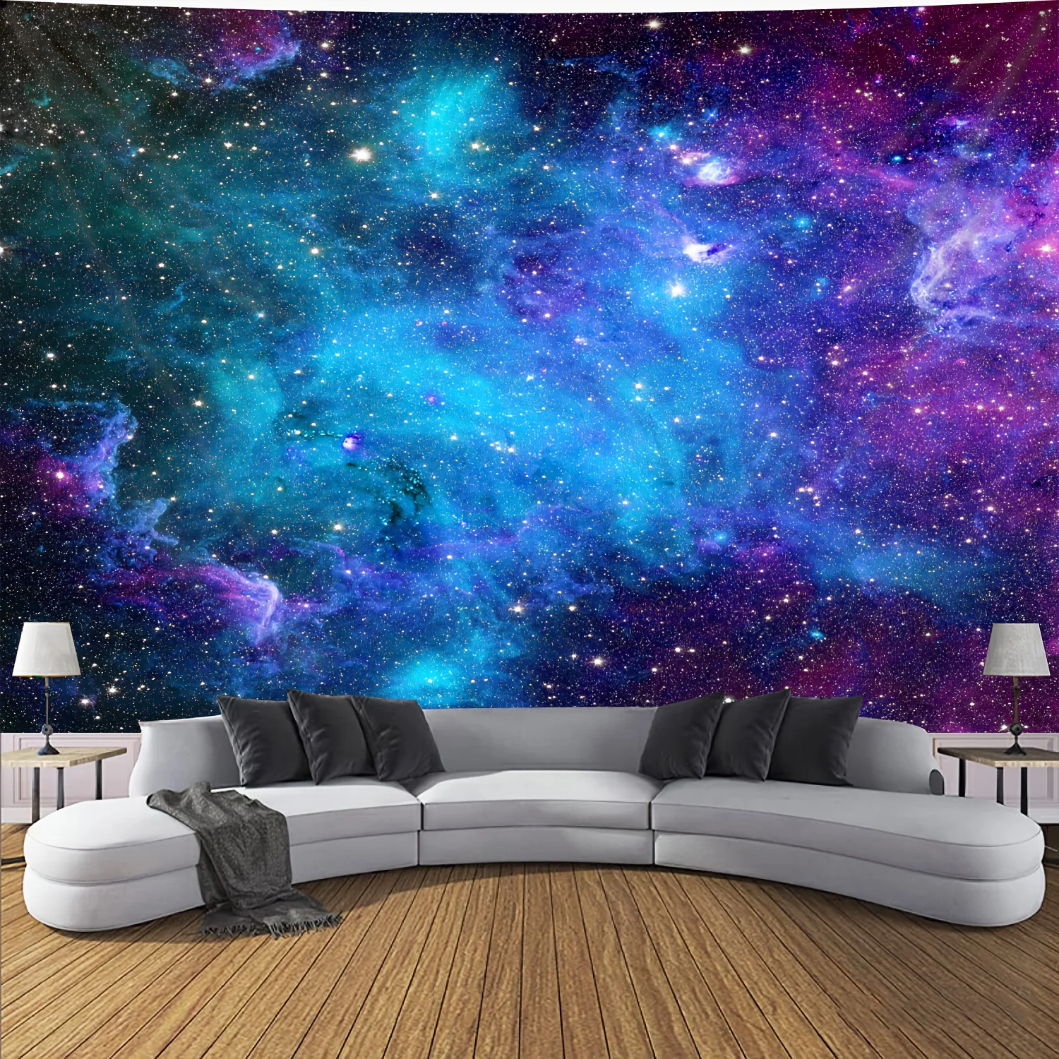 VIKAMA Starry Night Sky Tapestry, Perfect For Bedroom, Living Room, Or Dorm Decor. Durable And Ideal For Home Decor.
