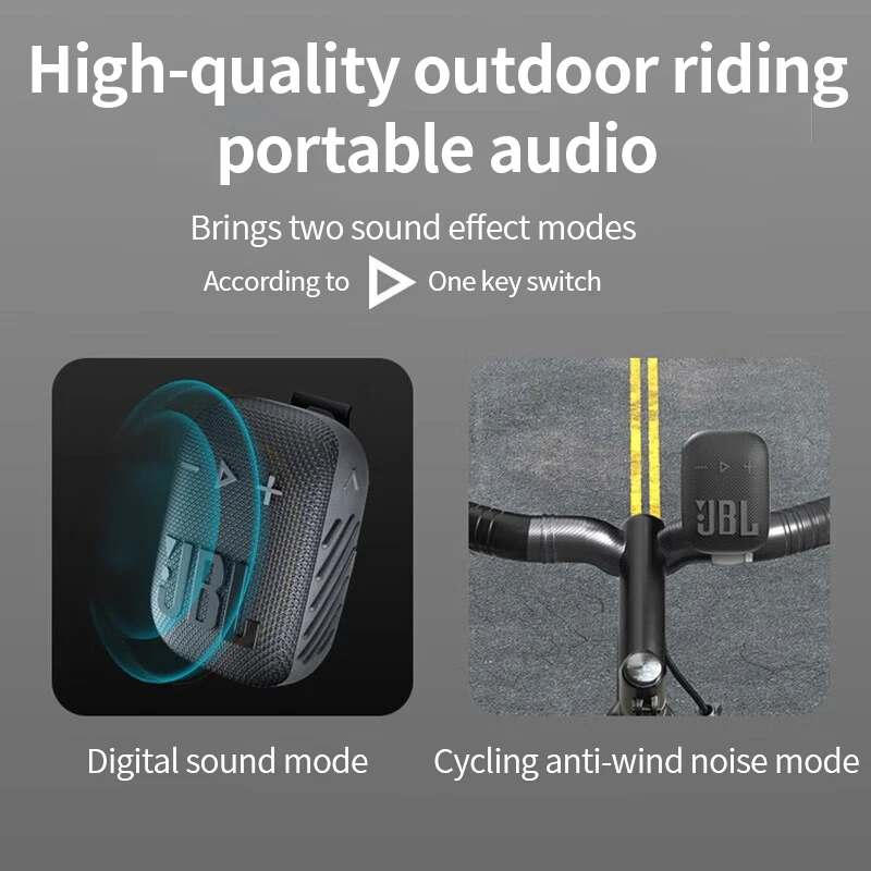 JBL-Altavoz Bluetooth Original WIND 3s, Subwoofer para ciclismo al aire libre, minialtavoz de largo alcance, diseño impermeable y a prueba de polvo