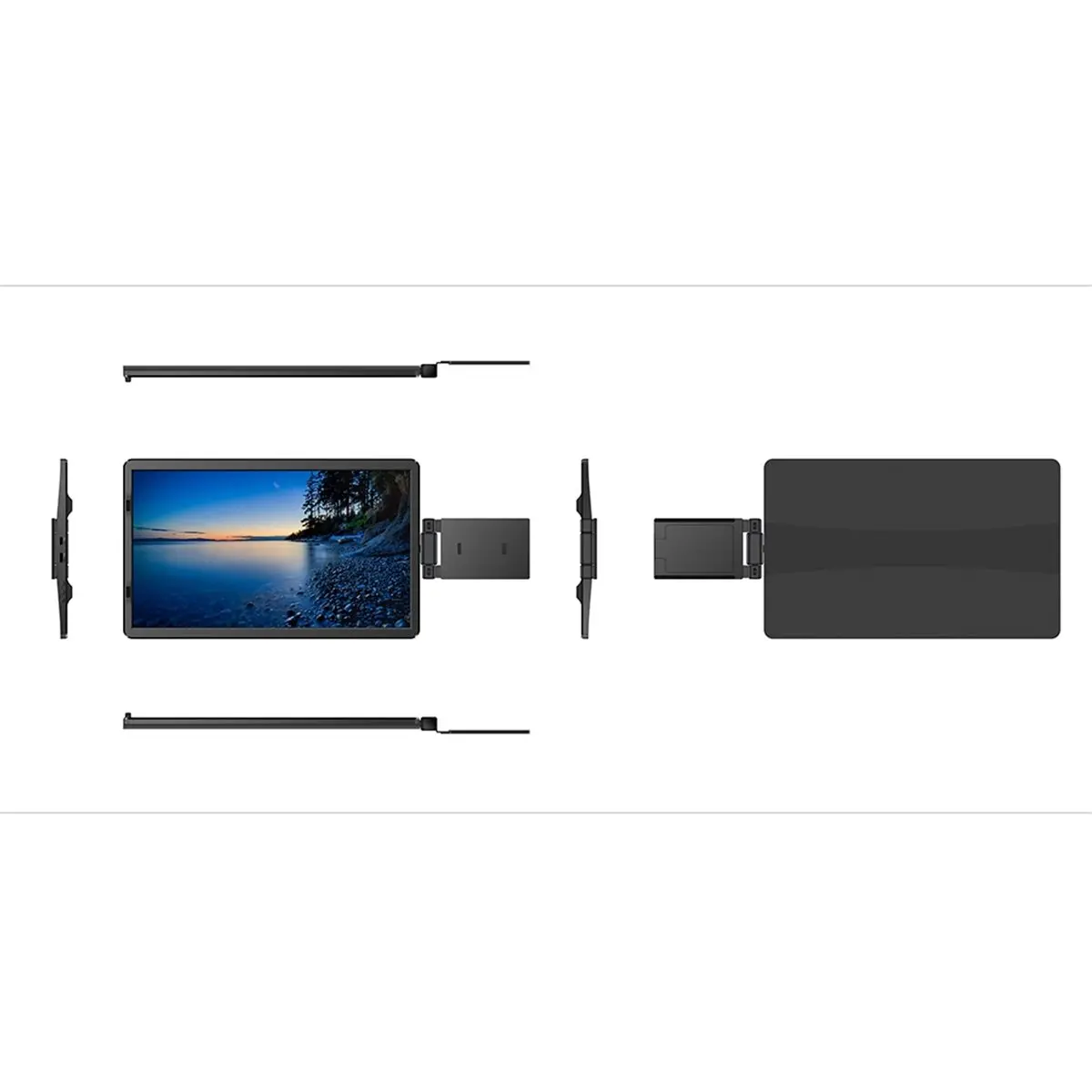 Punctual- 14.1 Inch EM1411 LCD Laptop Expansion Screen Game Monitor Foldable Screen for Conference Office Laptop Gaming