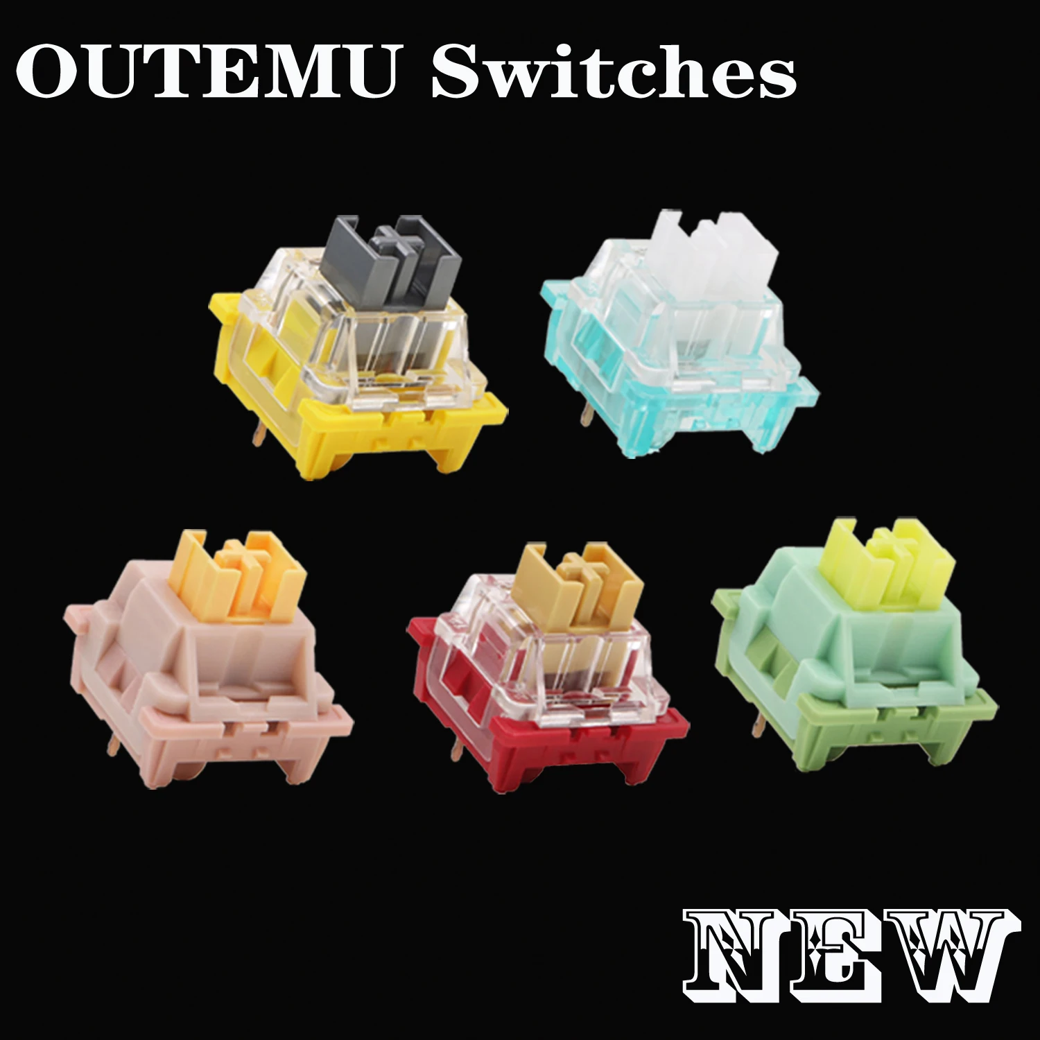 Outemu Silent Peach Lemon Switch Mechanical Keyboard 3Pin Linear Tactile Similar Holy Panda Switch RGB Gaming MX Lube Switches