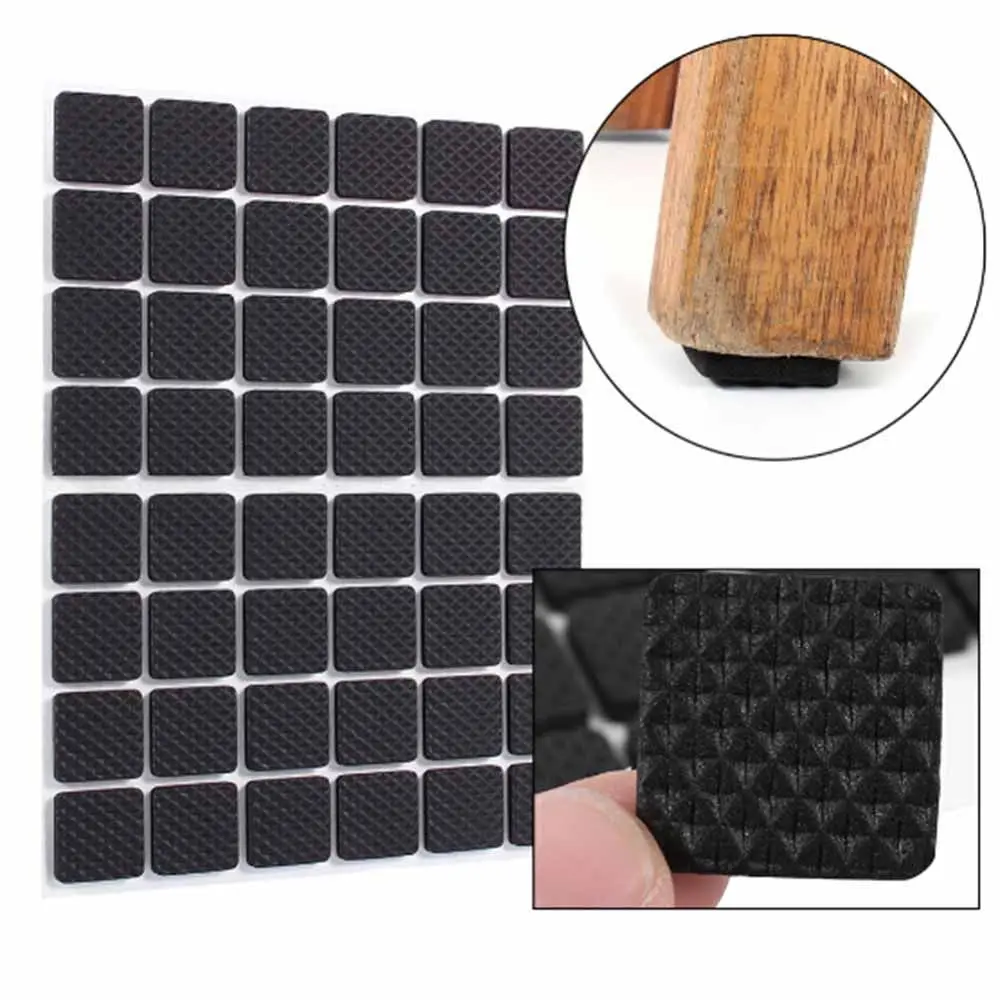 48Pcs Anti Slip Rubber Floor Pads Self Adhesive Feet Pads for Sofa Fashion Furniture Table Mat