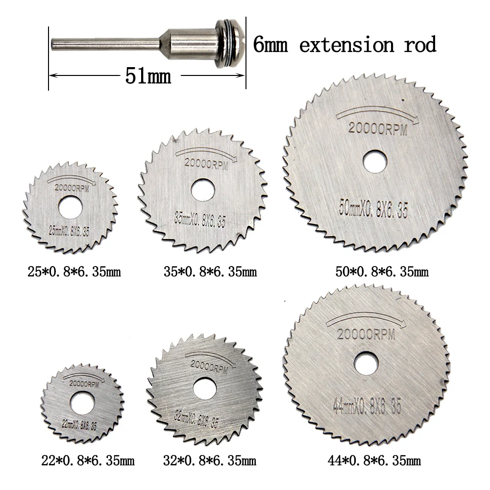 7 szt. Ostrze tnące do obróbki drewna metalowe wiertarka elektryczna do piły tarczowej ze stali szybkotnącej elektryczny młynek zestaw narzędzi do