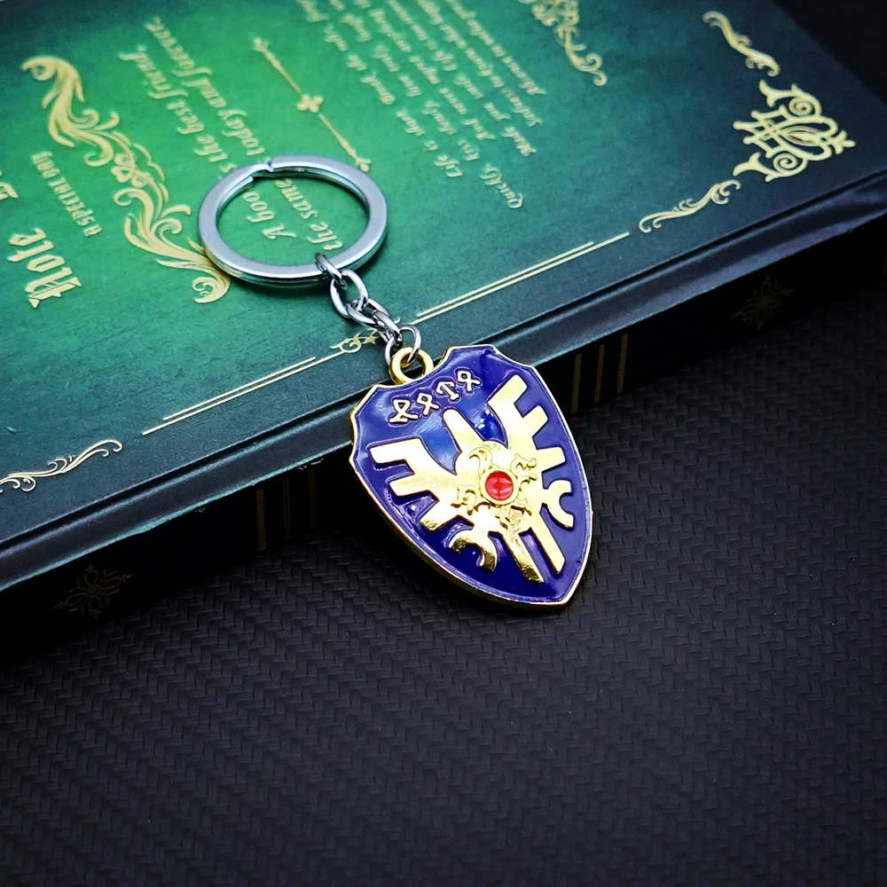 Doragon Kuesuto Keychain Shield Sword of Road Key Chain Dragon Quest Keyring Keychains for Men Game Accessories Car llaveros