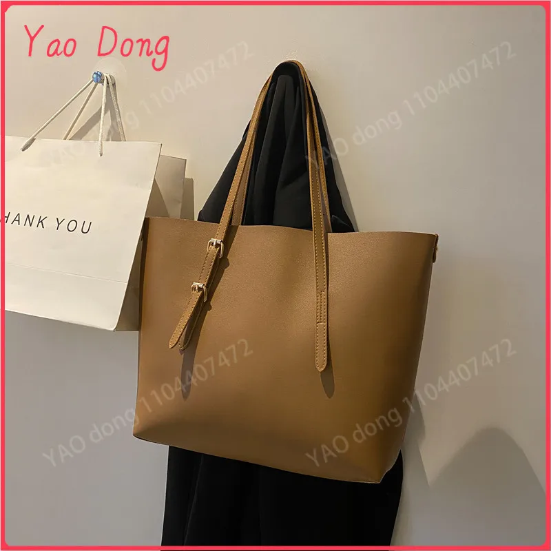 Yao dong Women's Shoulder Bag PU Large Capacity Casual Simplicity Female Tote Bags Adjustable Shoulder Straps Women Handbag XN51