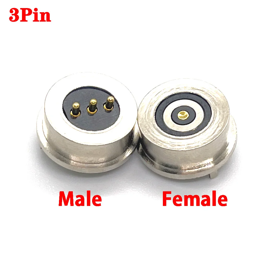 3P 4P 360° Blind Suction DC Magnetic PogoPin Connector Pogopin Male Female 2A Waterproof High Current Spring Loaded Power Socket