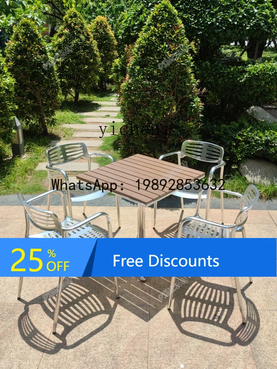 

LYY Outdoor Courtyard Outdoor Aluminum Alloy Outdoor Swing Leisure Iron Table and Chair Balcony Chair Combination