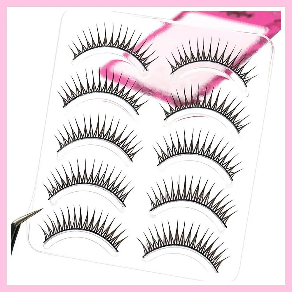풀 가짜 속눈썹 한국 스타일 만화 속눈썹 자연스러운 룩 촘촘하고 풍성한 DIY 속눈썹 연장 메이크업 도구