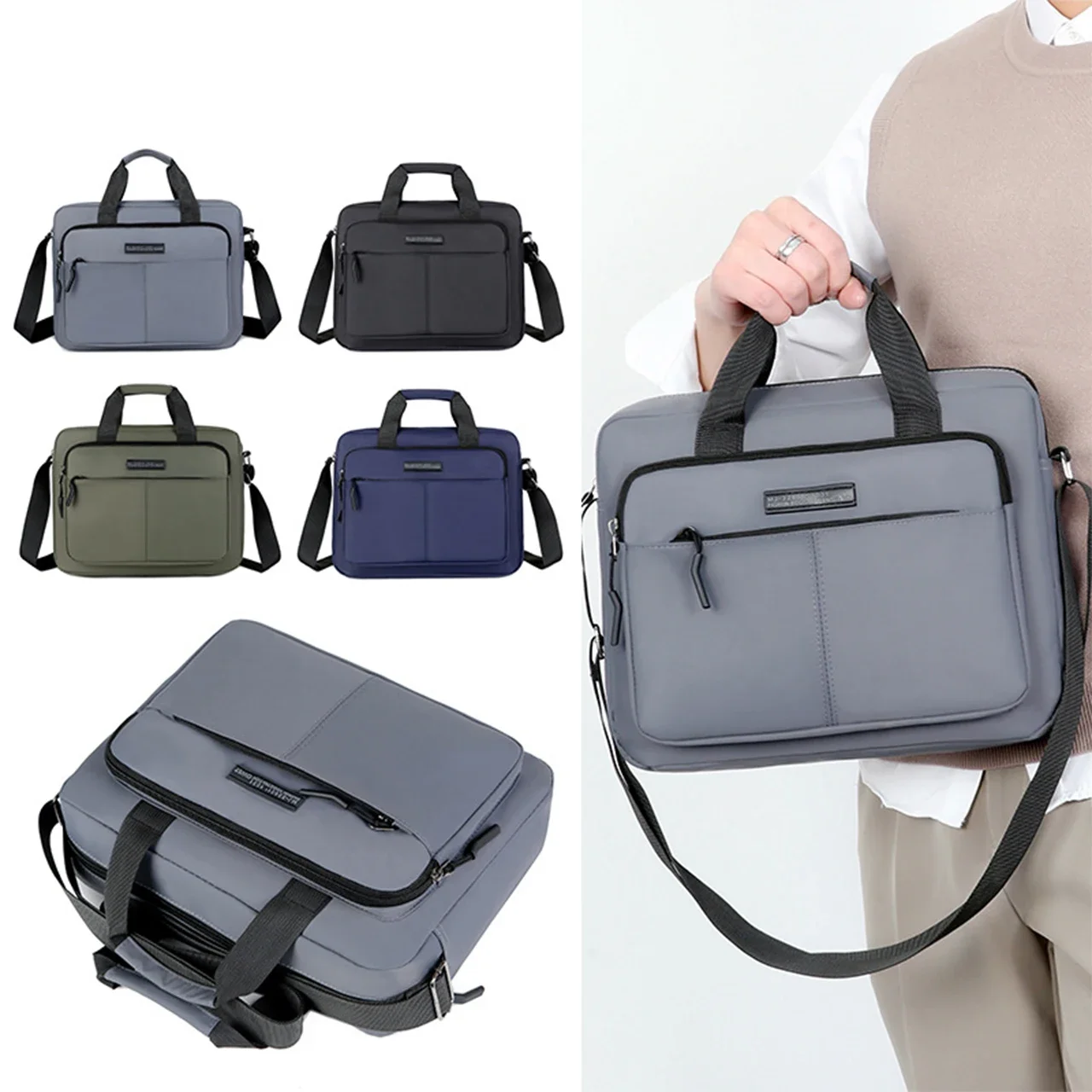 New Men's Large-capacity Horizontal Shoulder Bag Messenger Bag Briefcase Multifunctional Simple A4 Book Handbag Business Bag 가방