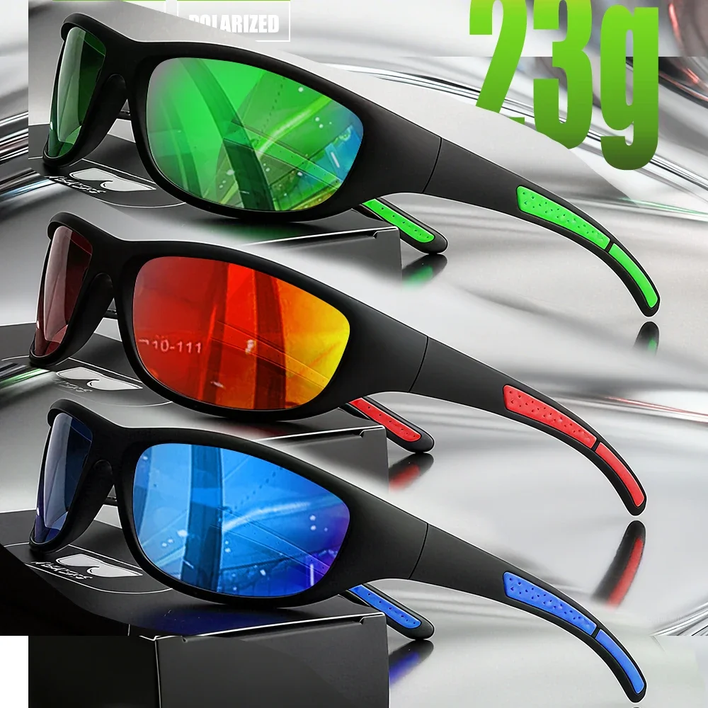 نظارات شمسية رياضية مستقطبة للحماية من الأشعة فوق البنفسجية 400 ملفوفة لركوب الدراجات والقيادة والصيد والجري وتسلق الجبال والسفر للرجال والنساء #5