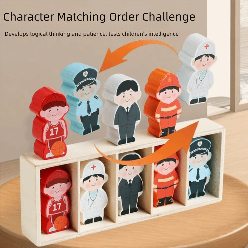 

Montessori Character Puzzle Game Matching Game Early Educational Memory Logical Thinking Training Multifunction 3D