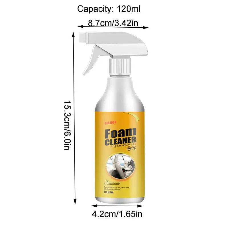 Car Interiors Spray Leather Cleaner Car Leather Cleaner Spray Fit For Furniture Boots  For Decontamination Cleaning Supplies