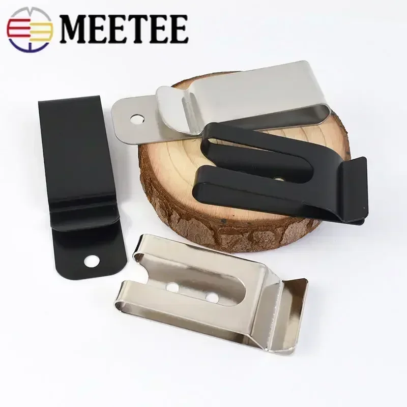 5/10/20Pcs Metal Belt Clips Buckle Double Holes Spring Holster Sheath Clip Clasp Nail Hook Wallet Hooks Band Loop ClampAccessory