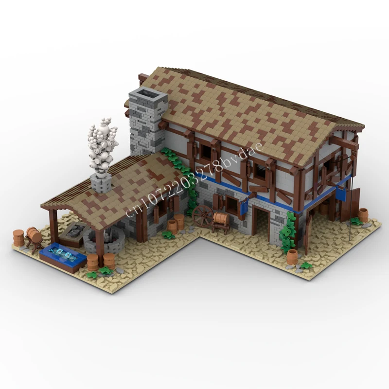 MOC Model importer décennie ks, Age of Empires-Blacksmith, Creative Street View, Architecture Tari, Assembly Toys, Gifts, 3973Pcs