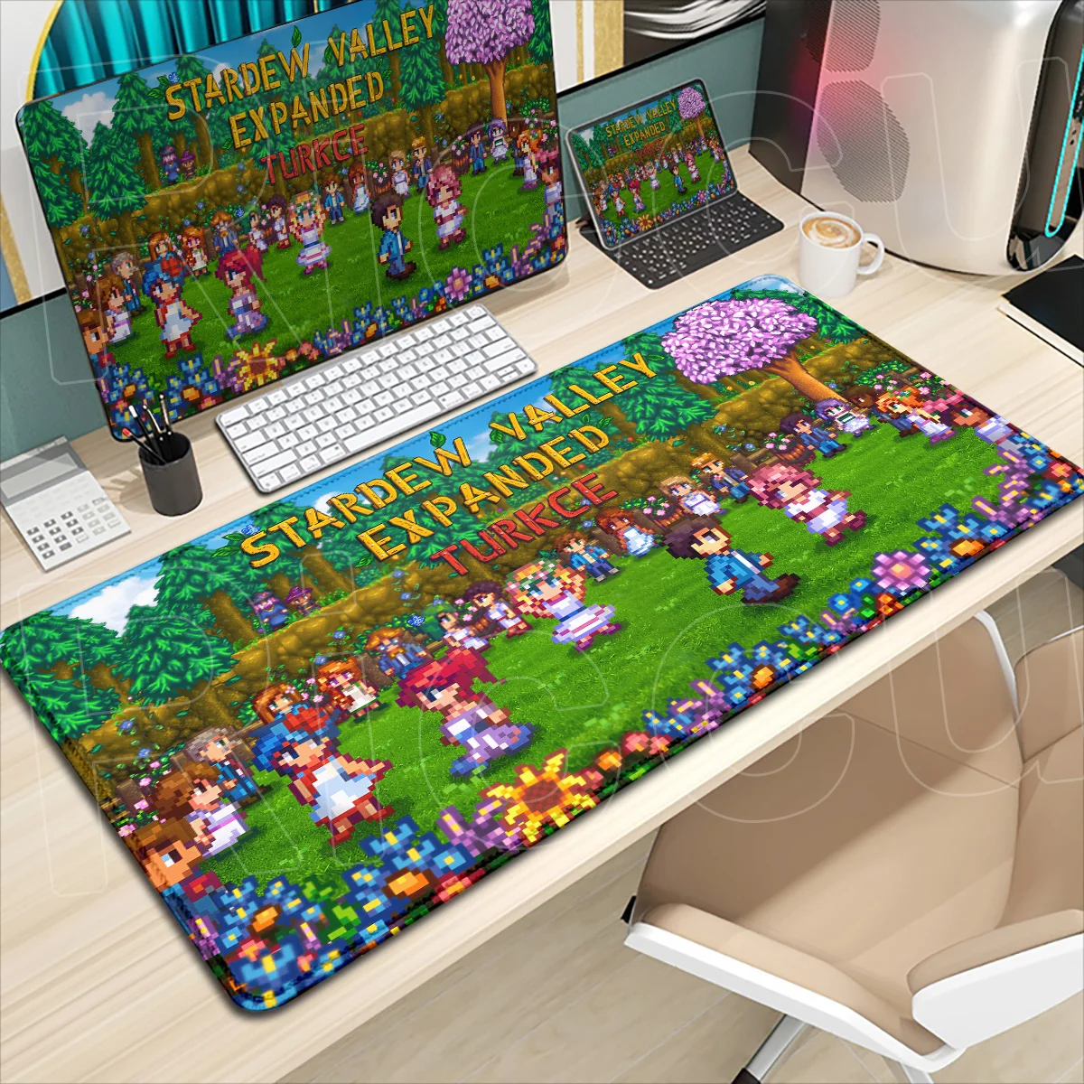 

Farming simulation game mousepad Stardew Valley Keyboard Pad PC Gaming Accessories HD Printing mode desk organizers and trays