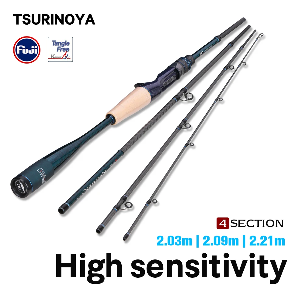 

Удилище рыболовное TSURINOYA RANGER 2.03м 2.09м 2.21м, портативное, складное, 4 секции, карбоновое, для спиннинга и ловли на приманку, класс мощности L ML