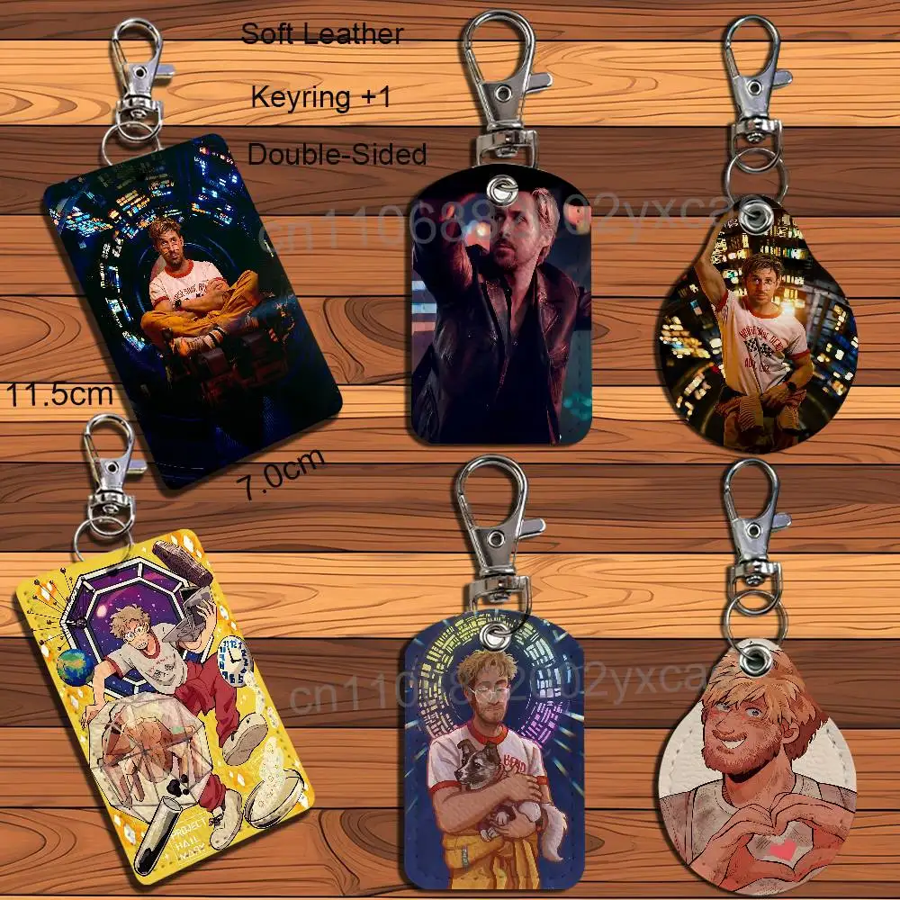 Fall Guy Ryan Gosling Project Hail Mary Leather Holder Exquisite Keychain purpose Case for Metro ID Access Control Card Badge