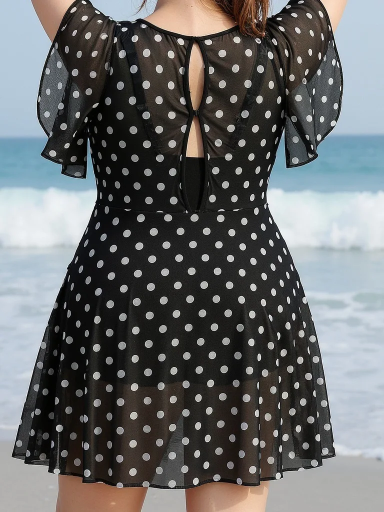 Plus Size High Waist Swimdress Women's Push Up Big Size Swimsuit 2026 Summer Tummy Control Swimwear Bikini Sets