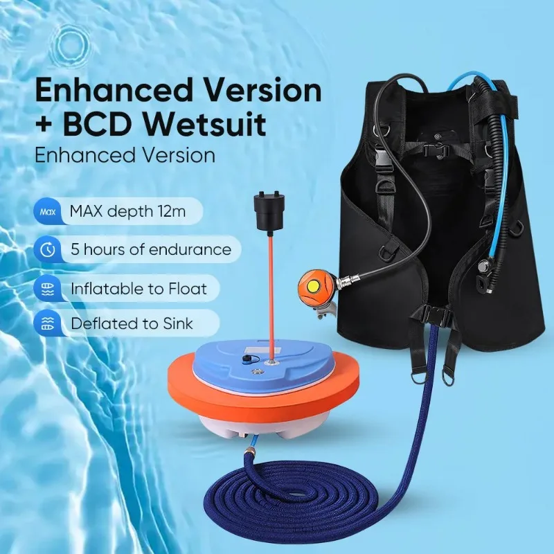 

Оборудование для подводного плавания, 12 м, мобильный вентилятор, безрезервуарный, водонепроницаемый, портативный, перезаряжаемый, 3,5-5 часов, подводный, для подводного плавания