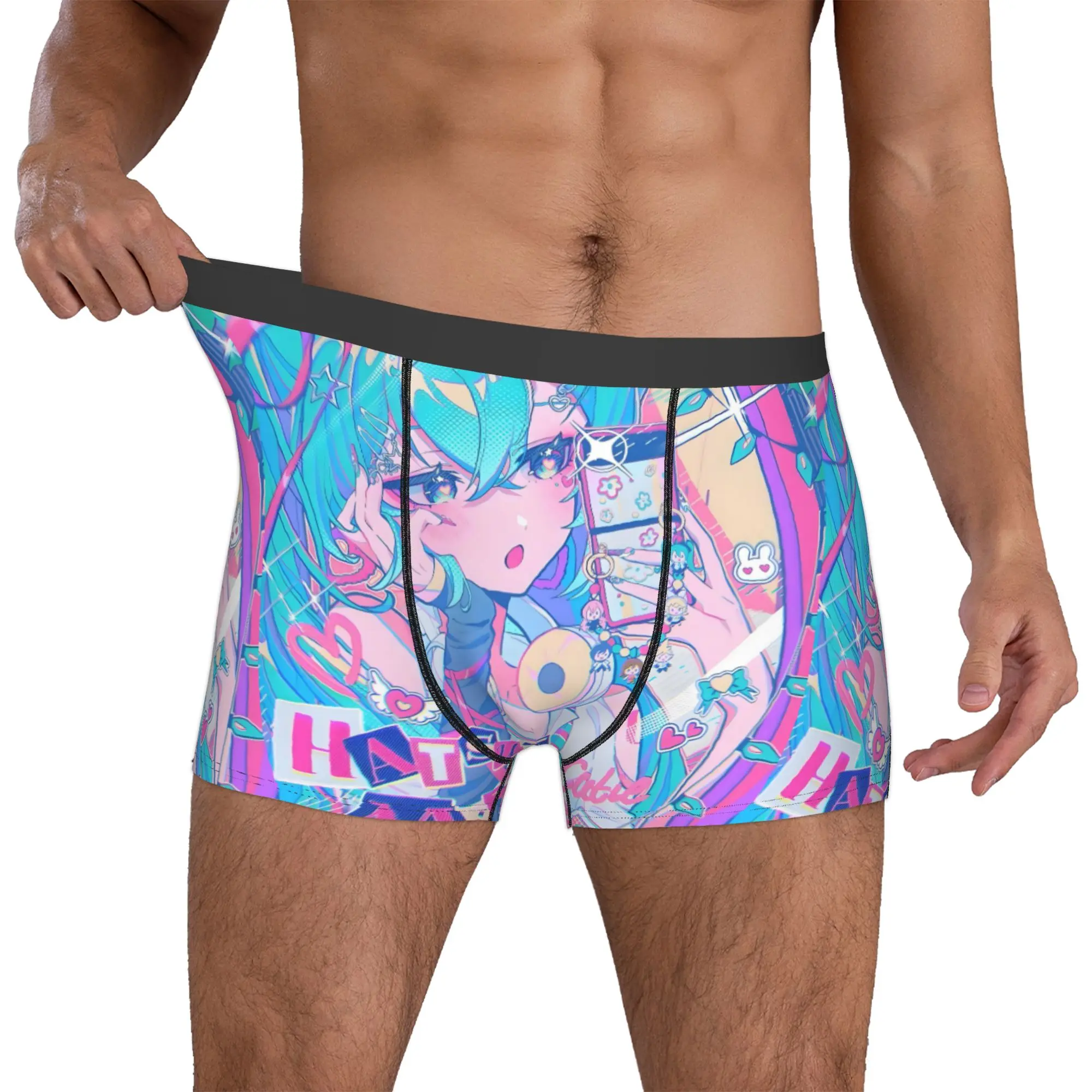 cuecas-boxer-personalizadas-masculinas-estilosas-e-populares-h-hatsuned-m-mikus-com-estampa-de-quadrinhos-macias-e-confortaveis