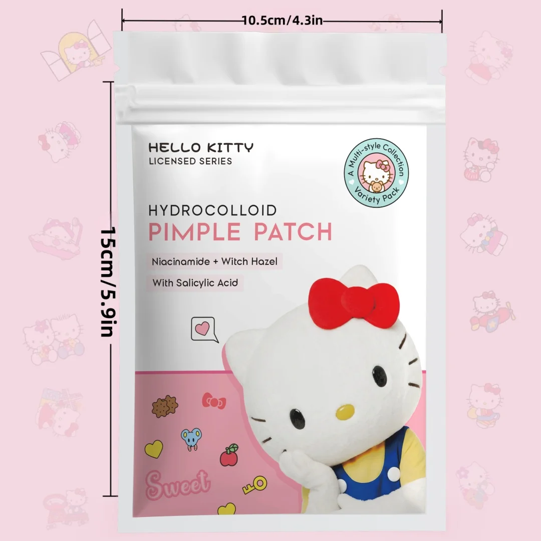 48/120PCS hello kitty Acne patches, facial acne patches, hydrogel acne removal patches, concealer