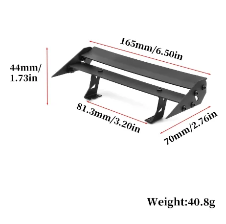 Metal Tail Wing Rear Spoiler for 1/10 RC On-Road Racing Rally Drift Car TAMIYA TT01 TT02 XV01 PTG2 HSP 94123 FW06 SAKURA