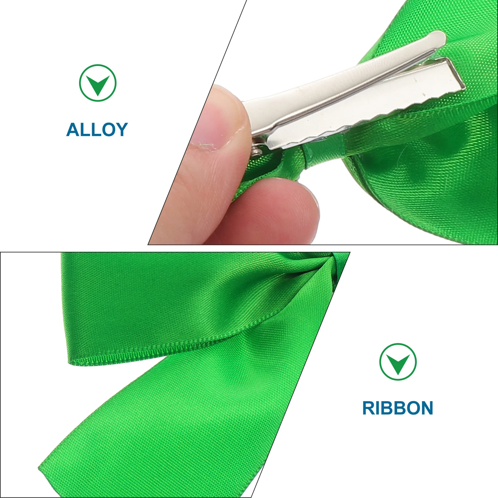 

6Pcs Green Bow Hairpins St Patrick's Day Hair Clips Festival Hair Accessories Party Use St. Patrick's Day Hairpins