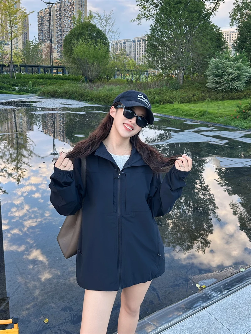 

Lightweight Outdoor Softell Jaet Women's Hooded Windproof Breathable Casual Autumn Spring Fce Lined Zipper Closure