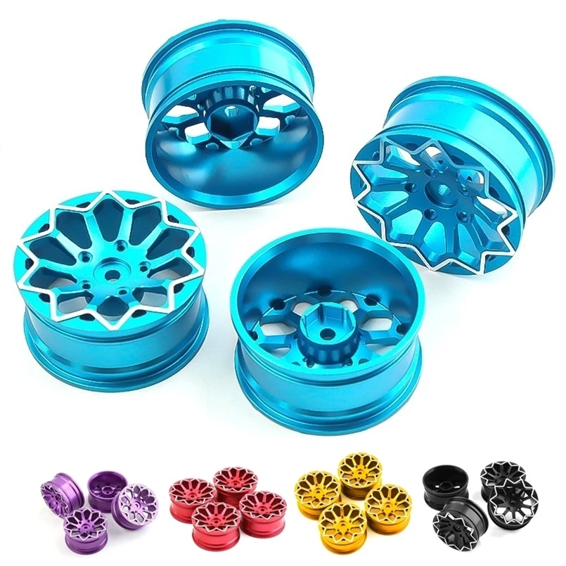 

4pcs 52mm 1/10 RC On Road Drift Touring Racing Car Metal Wheel Rim Wheel Hubs for Tamiya Kyosho HSP HPI Sakura Traxxas RedCat