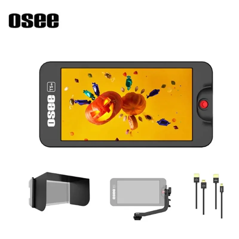 

OSEE T5 T5 Plus 5,5-дюймовый комплект монитора DSLR-камеры 3D Lut1920x1080 IPS FHD 4K HDMI-совместимый наклонный кронштейн и солнцезащитный козырек