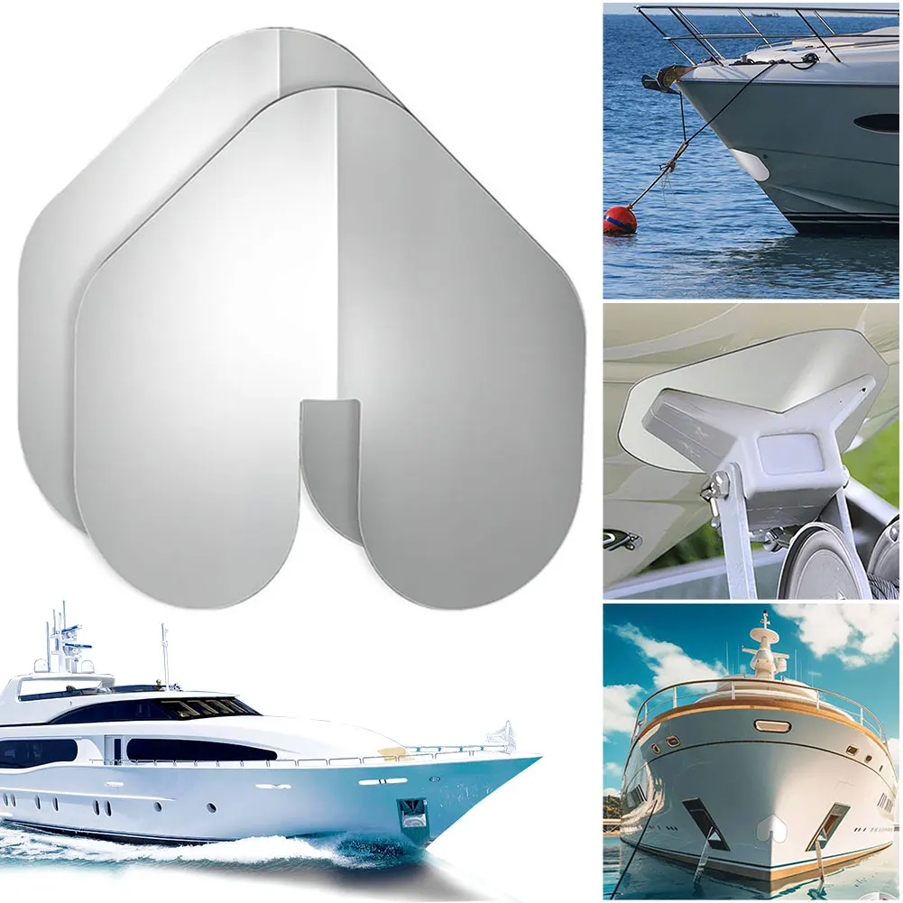 

2Pcs Stainless Steel Bow Guard with Adhesive Boat Bow Protector Rust Proof Boat Keel Hull Shield for Wear and Scratch Protection