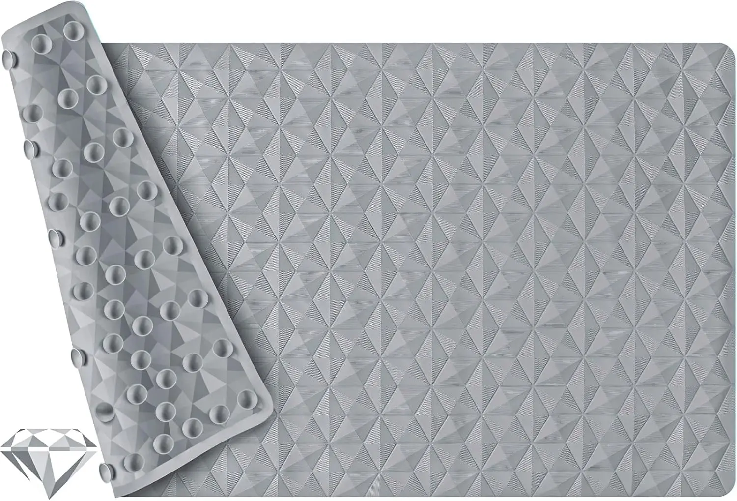

Non Slip Bathtub Mat, 16x28 Inch Natural Rubber Shower Mat with 241 Suction Cups, Soft Bathroom Safety Mat, Machine Washable