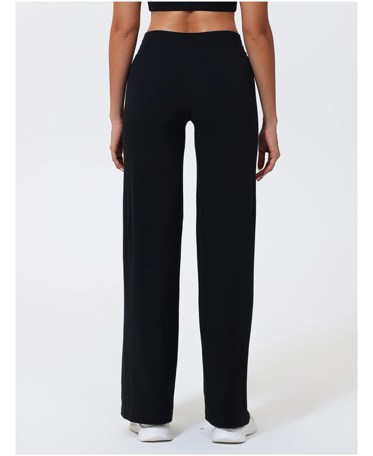 Hearuisavy Damen-Sporthose mit geradem Bein, Fitnessstudio-Bekleidung, nacktes Gefühl, Kompression, weites Bein, Yoga-Leggings, Pilates, Fitness-Strumpfhose – Detail 29