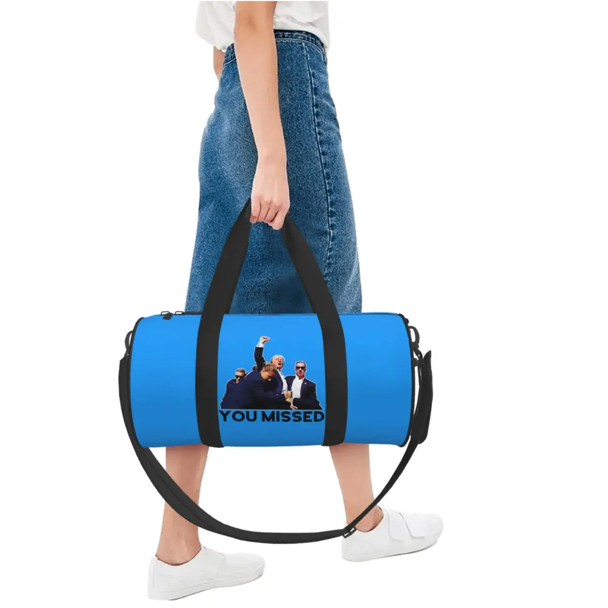 Sac de sport décontracté de grande capacité pour hommes et femmes, sac de voyage, sac de fitness, design extérieur, nouveauté, Trump 2024, vous avez manqué