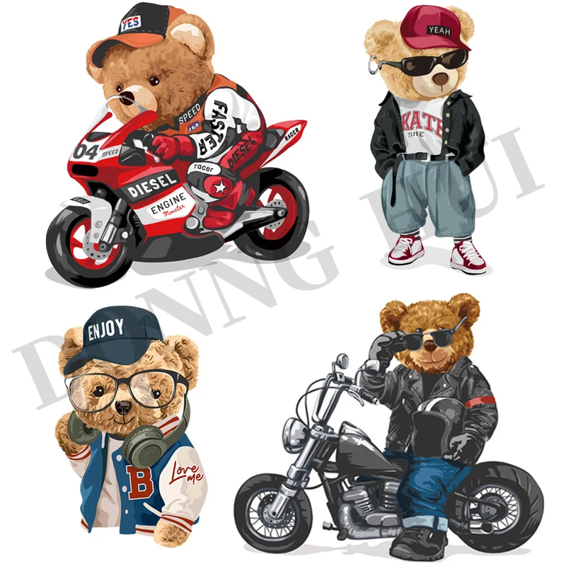 Rapper Teddy Bear Stickers LOVE Bear Wall Sticker Rider Bear Vinyl JDM Accessories Dirt Bike Motorcycle Laptop Decals