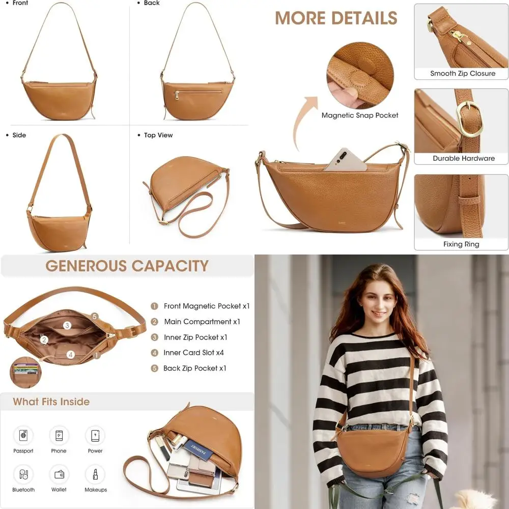 

Women's Crossbody Purses, Small Sling Bags, Adjustable Shoulder Handbags for Everyday Wear